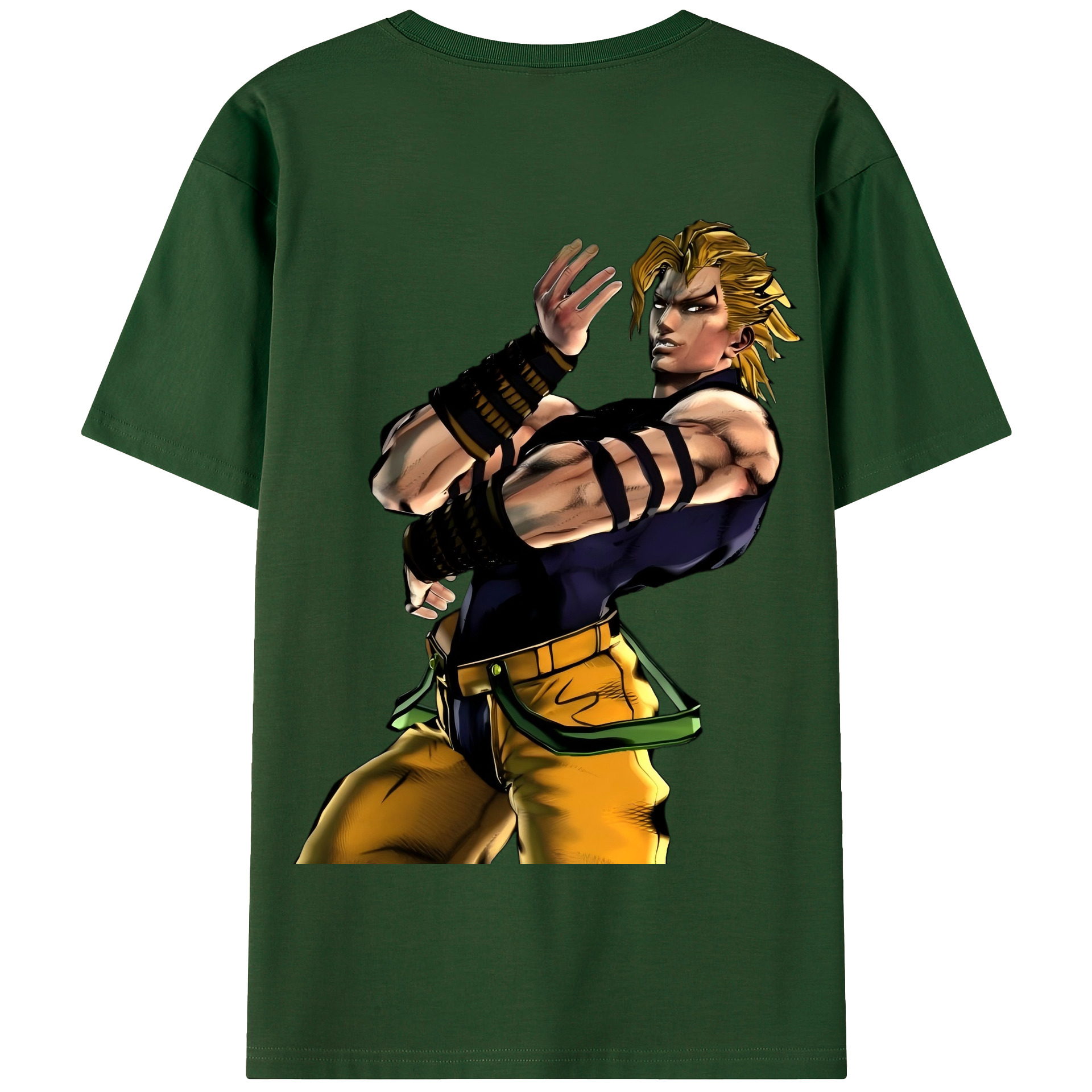 （画像用） ジョジョの奇妙な冒険 ディオ?ブランドー JoJo's Bizarre Adventure Dio Brando 綿100％半袖Tシャツ（背面プリント）
